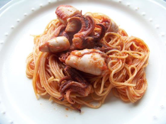 spaghettis aux calmars