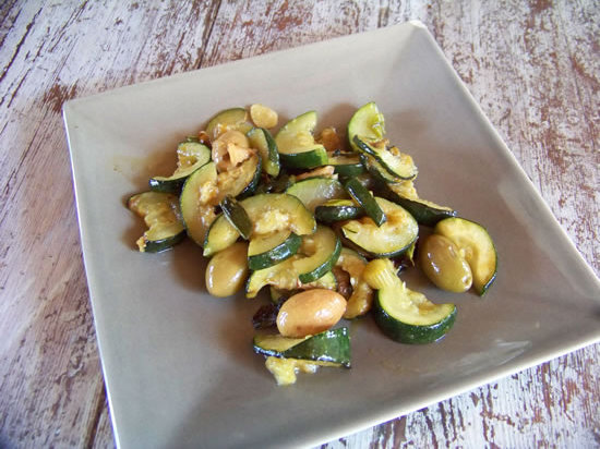salade de courgettes aux olives