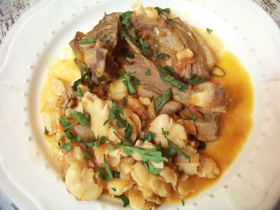 Agneau aux fèves sèches – plat d’hiver