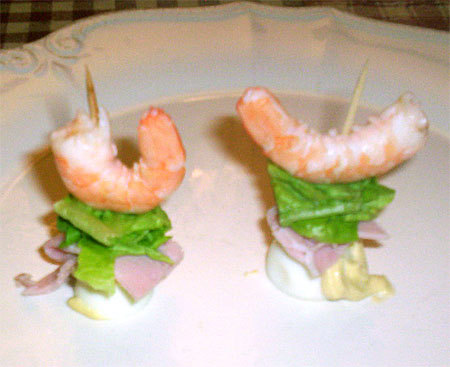 pinchos oeuf crevette