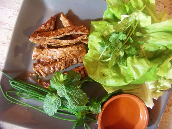 boeuf mariné et grillé à l’asiatique