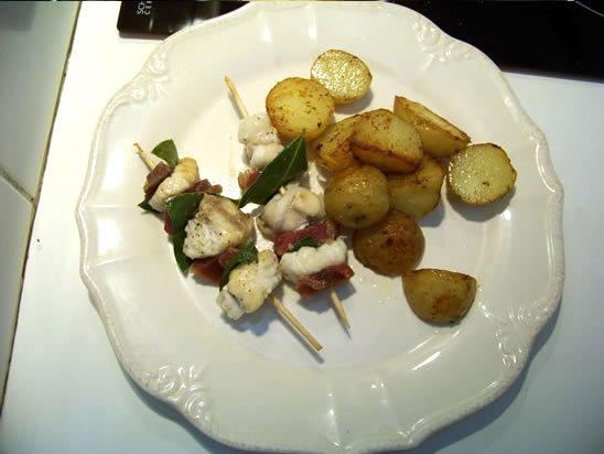 Brochettes de lotte au jambon serrano – la recette