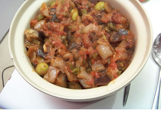 caponata d’aubergines à l’italienne