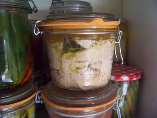 Thon en conserve parfumé au laurier, recette tunisienne