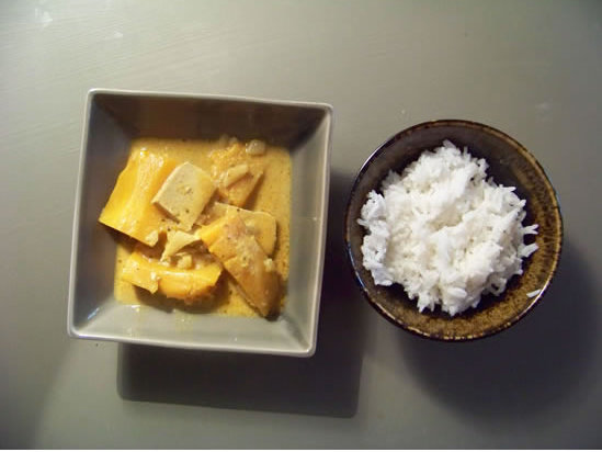 curry végétarien de tofu et courge