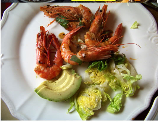 Recette Gambas à l’ail, piment et coriandre