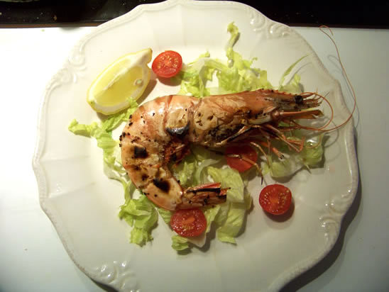 gambas – recette de gambas géantes au poivre