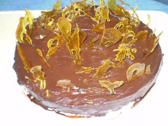 Gâteau au chocolat et crème caramel