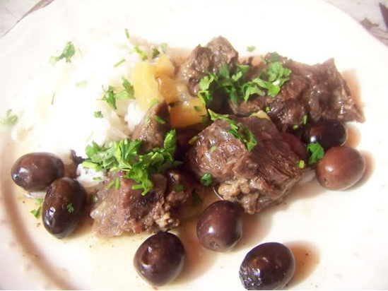 joue de boeuf aux olives et au citron confit