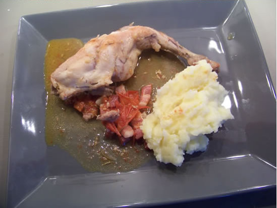 Lapin à la tomate à l’italienne