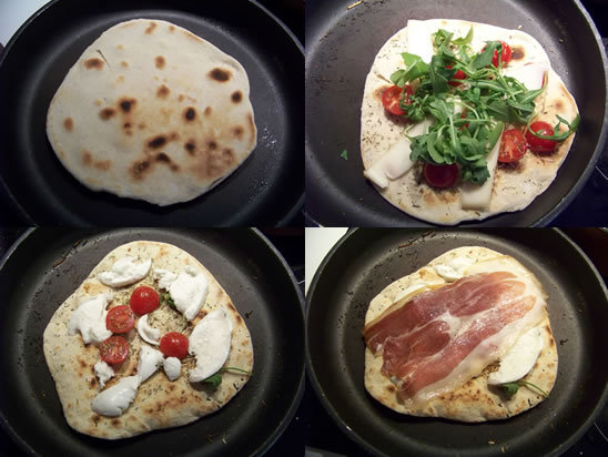 Mini pizzas sans four