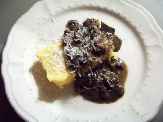 polenta – sauce aux champignons