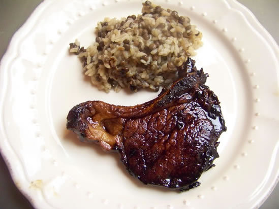 porc caramélisé au poivre de Sechuan
