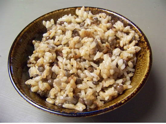 riz aux lentilles