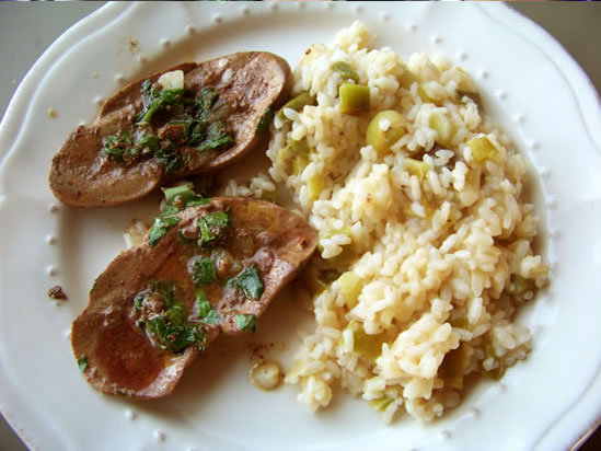 rognons poêlés, ail et persil