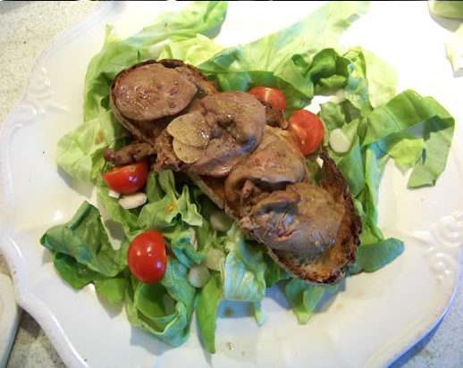 salade aux foies de volaille