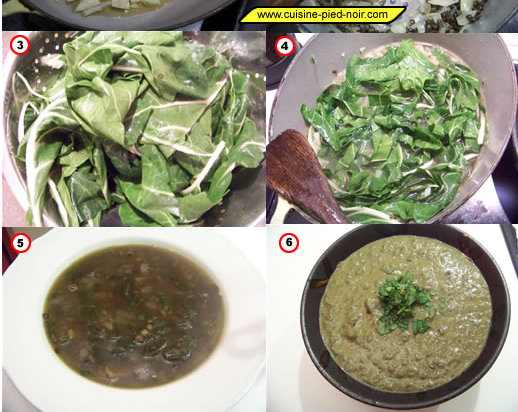 Soupe de lentilles aux blettes