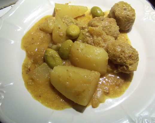 tajine de kefta – recette aux olives vertes et citron confit