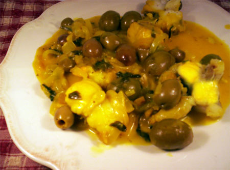 tajine de lotte aux olives