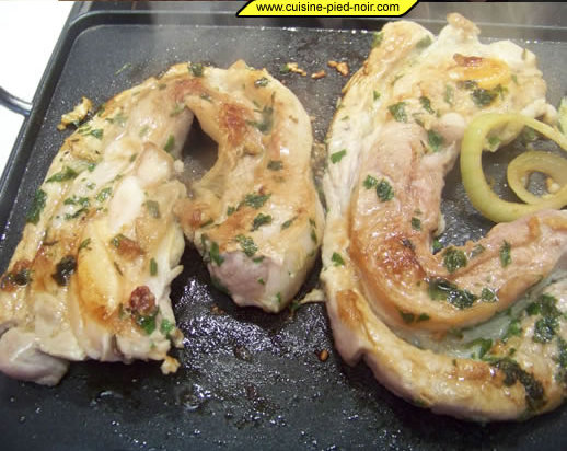 tendrons marinés à la plancha