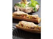 recette de Rougets et ratatouille à la menthe sur toasts