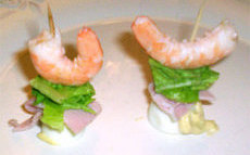 recette de pinchos oeuf crevette