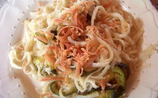 recette de Tagliatelles aux courgettes et à la poutargue