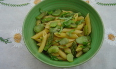 recette de Pasta aux asperges et fèves (Italie)