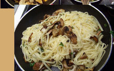 recette de Recette linguine aux champignons et à l’ail