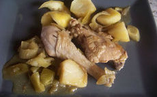 recette de poulet aux fenouils, citron et pommes de terre