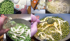 recette de seiches aux petits pois et au basilic