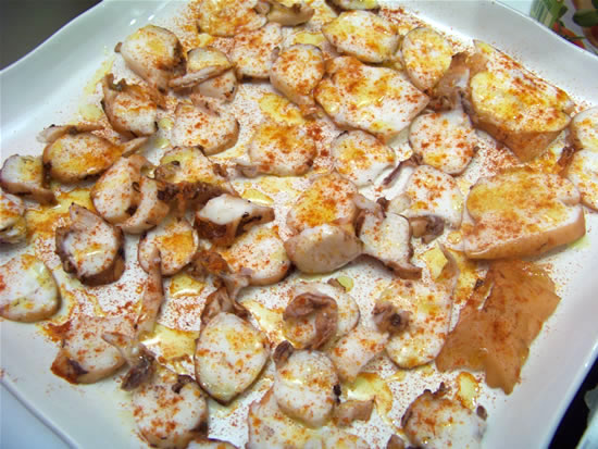 Recette de poulpe � la gallicienne (pulpo � la gallega)