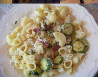 Pipe aux courgettes et lard de jambon serrano