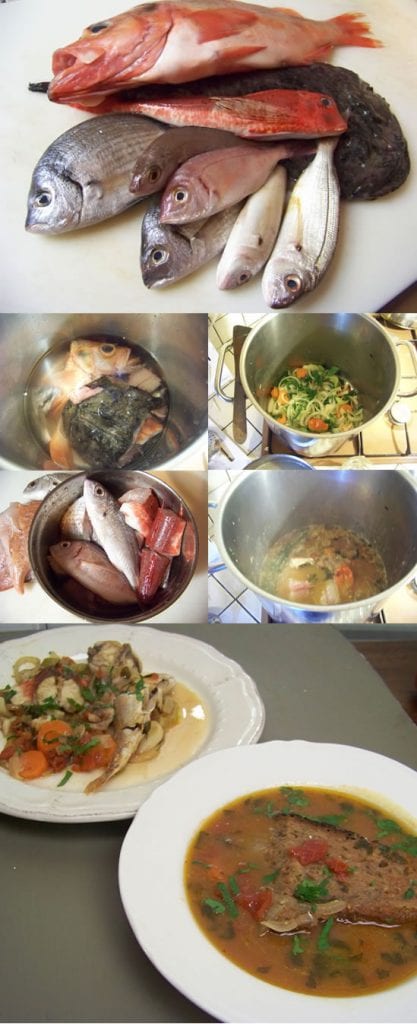 cacciuco réalisation de la soupe en images