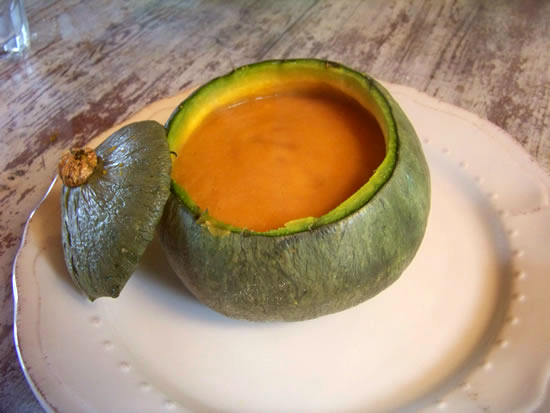 soupe de courge au foie gras