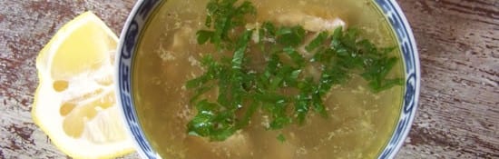 chorba beida la soupe blanche au poulet d'Alger