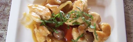 poulet express au basilic, olives et citronac
