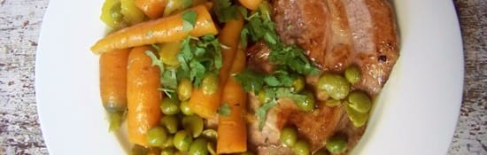 légumes de printemps braisés