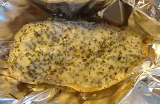 poulet en papillote à la moutarde en basse température