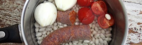 Haricots mi-secs au chorizo