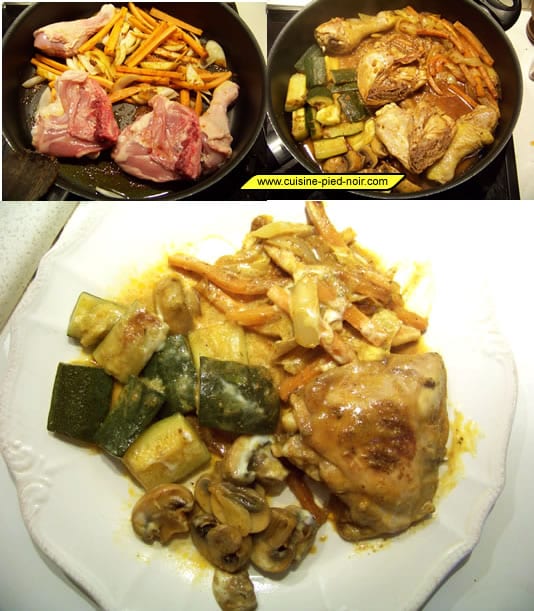 poulet au curry et aux légumes