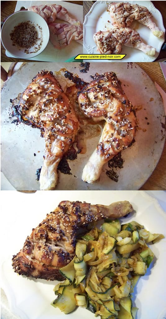 poulet grillé aux épices concassées