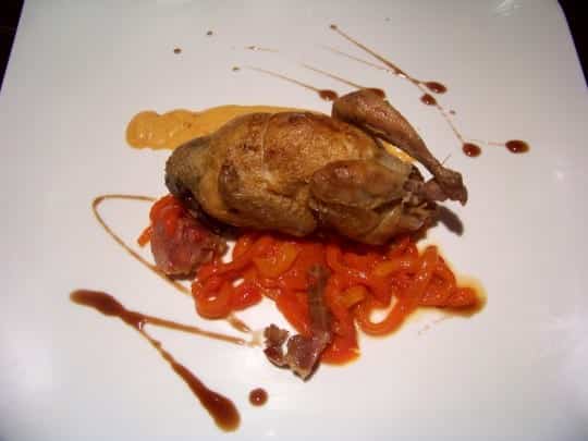 cailles aux poivrons