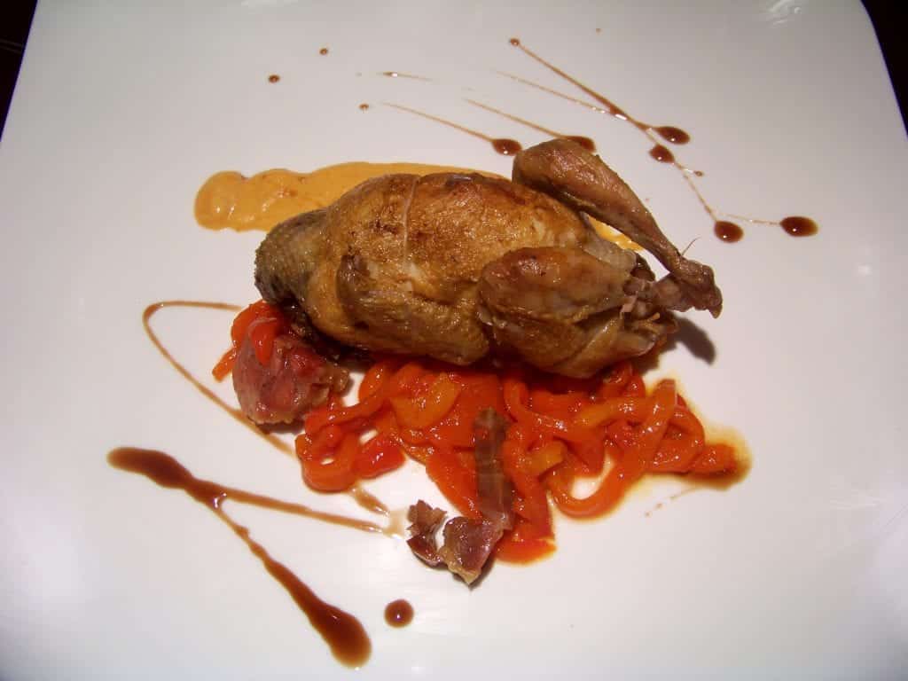 cailles aux poivrons