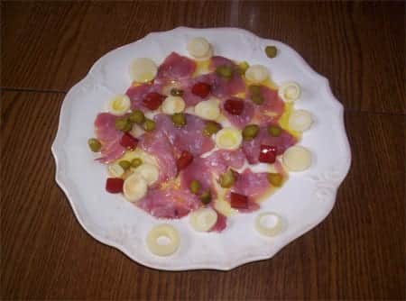 carpaccio de thon