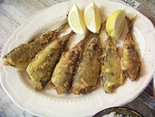 chinchards et maquereaux frits