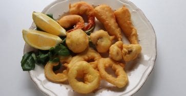 fritto misto dans une version pâte à beignets