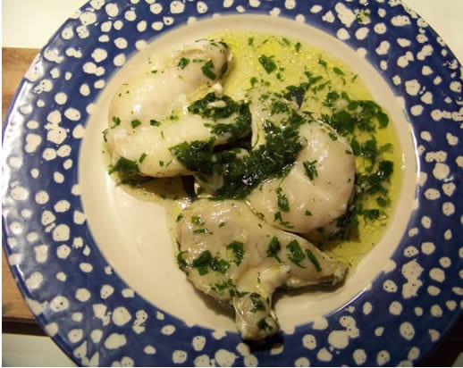 langues de morue en sauce verte