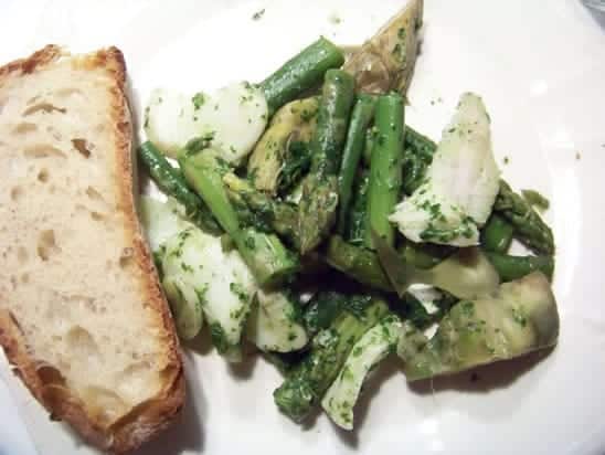 morue aux asperges et artichauts