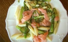 penne aux asperges et saumon fumé